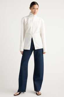 Charlotte | Baylor Cotton Back-Detail Tunic Blouse in Size Small 
