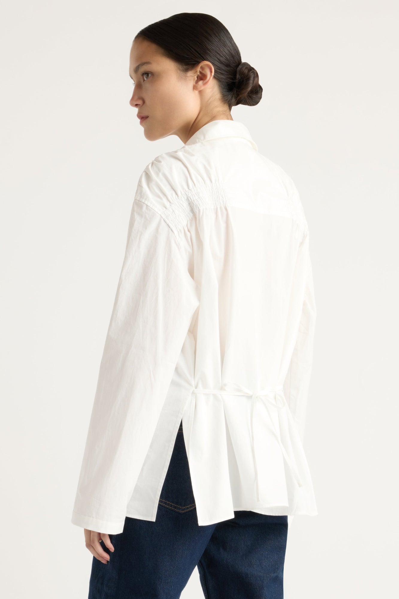 Charlotte | Baylor Cotton Back-Detail Tunic Blouse in Size Small 