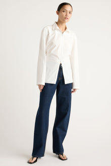 Charlotte | Baylor Cotton Back-Detail Tunic Blouse in Size Small 