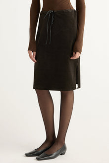 Kelsey | Bellamy Corduroy Tie-Waist Skirt in Size Small