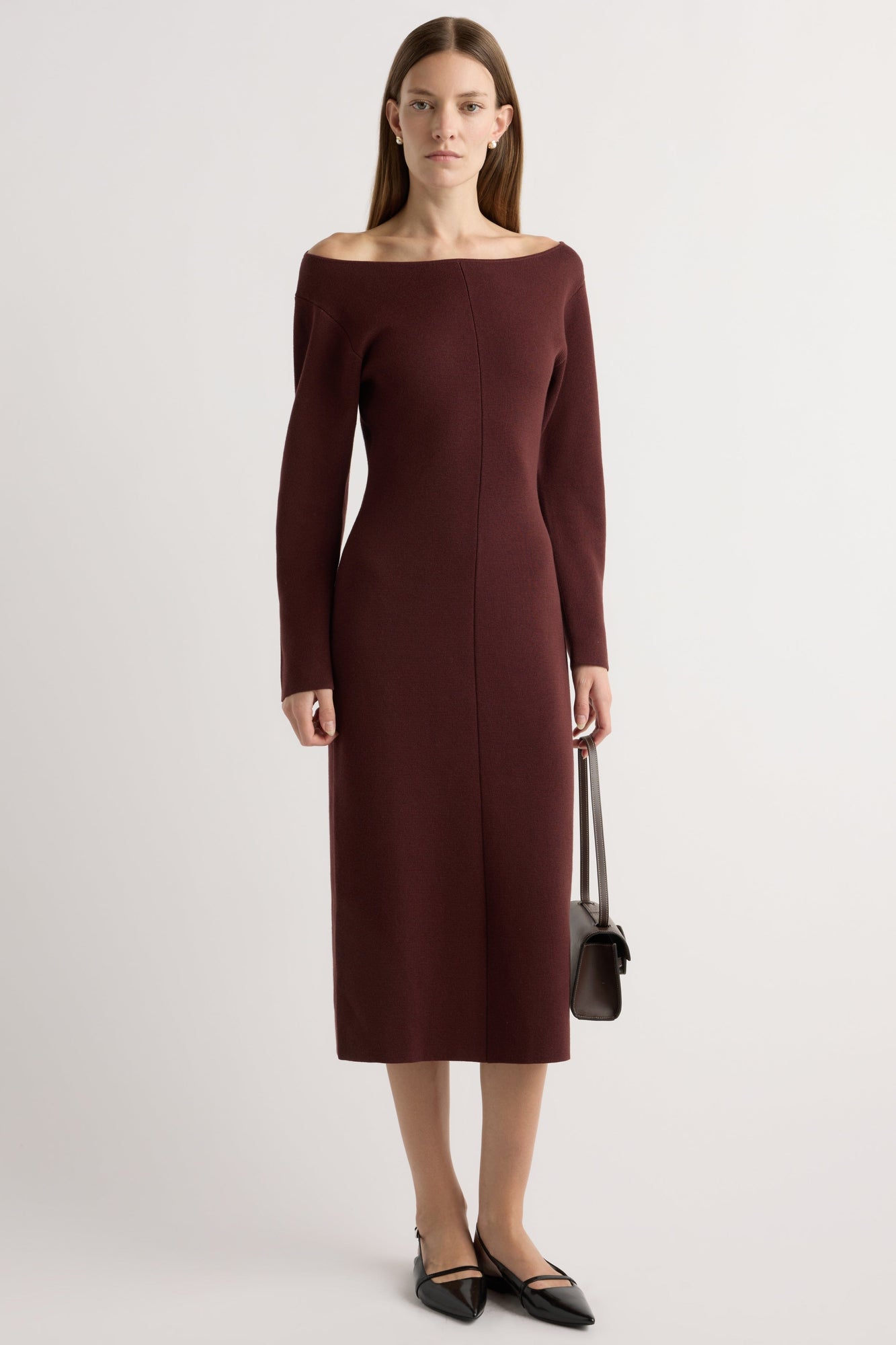 Marije | Blythe Wide Boat-Neck Dress in Size Small 