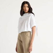 Arya | Bronte Foldover Scarf-Neck Tunic Top in Size Small