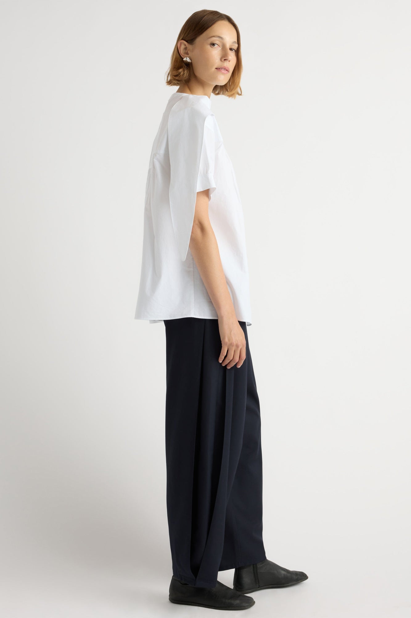 Mali | Bronte Foldover Scarf-Neck Tunic Top in Size Small