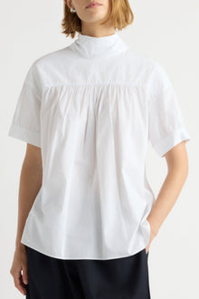 Mali | Bronte Foldover Scarf-Neck Tunic Top in Size Small