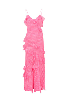 Rialto Heart Ruffle Maxi Dress | Carnation Hearts