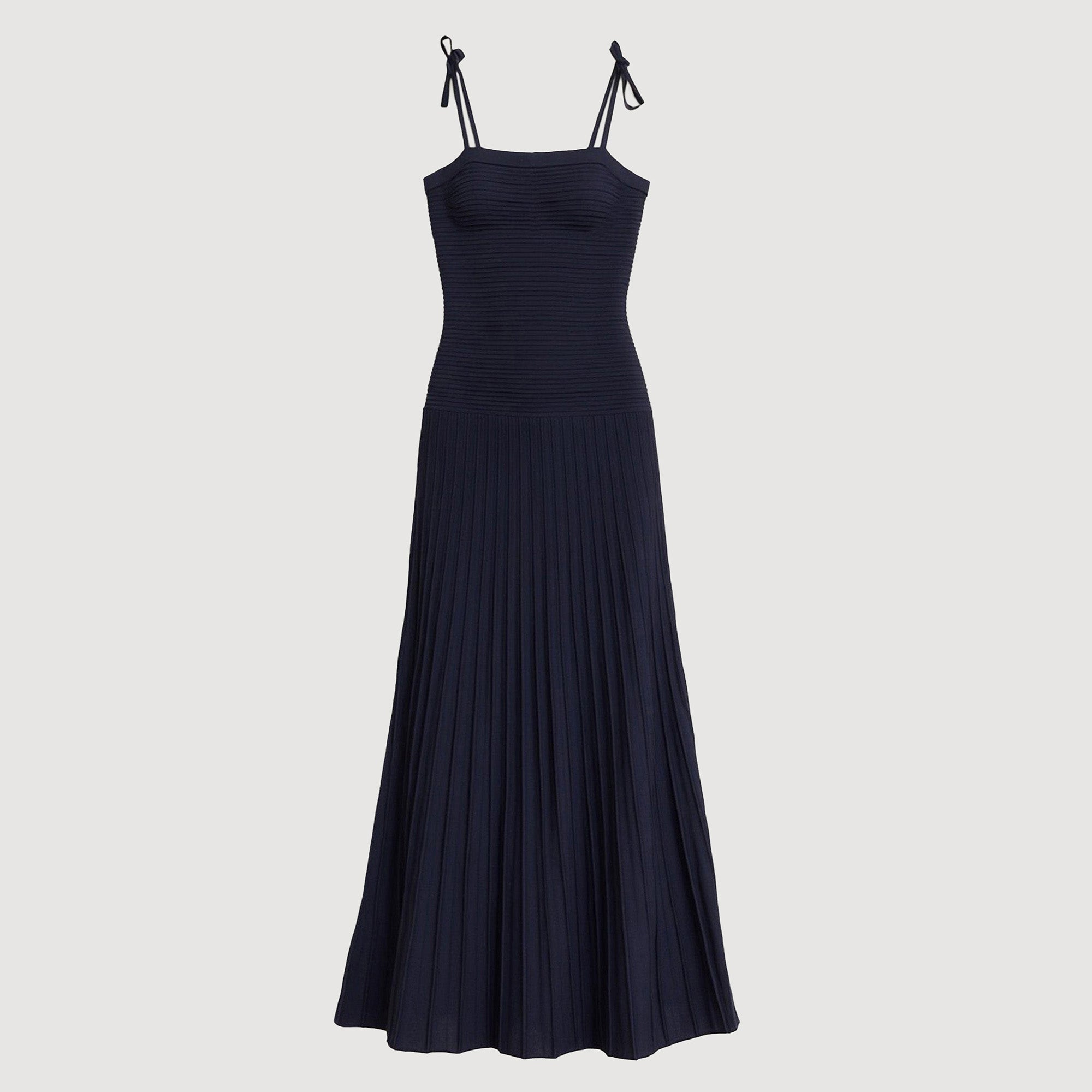 Chan Ottoman-Knit Dress (Petite) | Navy