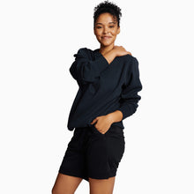 Chilluxe Brushed Fleece Crew | Black