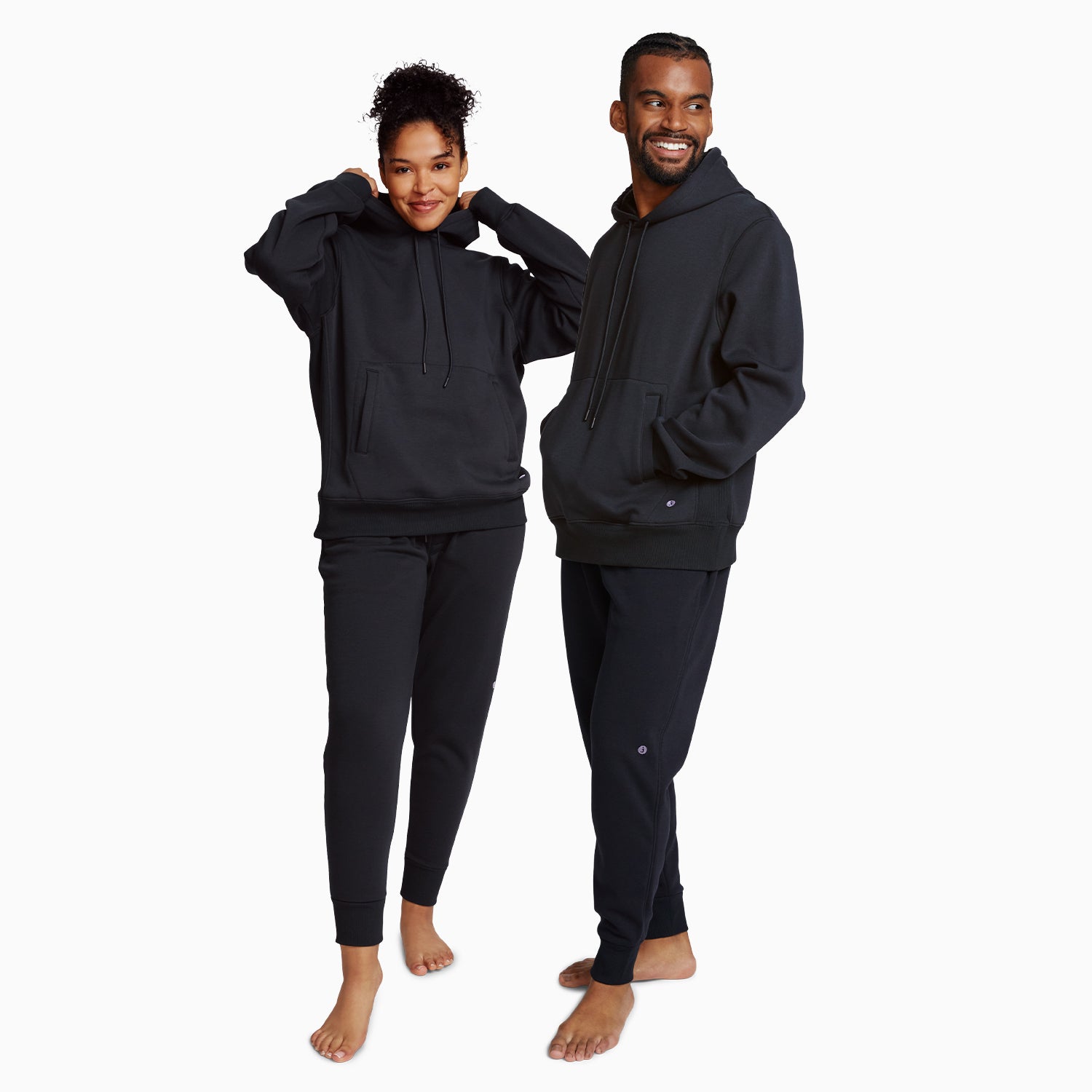 Chilluxe Brushed Fleece Joggers | Black