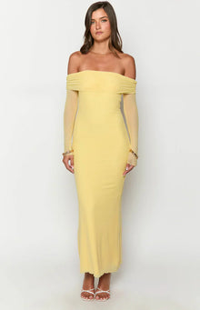 Coraline Long Sleeve Maxi Dress | Yellow