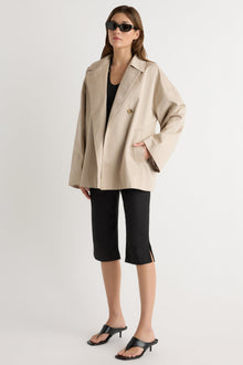 Renee | Delaney Cotton Mac Coat in Size Extra Small