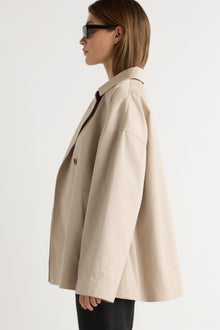 Renee | Delaney Cotton Mac Coat in Size Extra Small