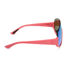 Unisex | Blazer Sunglasses | Coral | Turquoise Ice Polarized Lenses