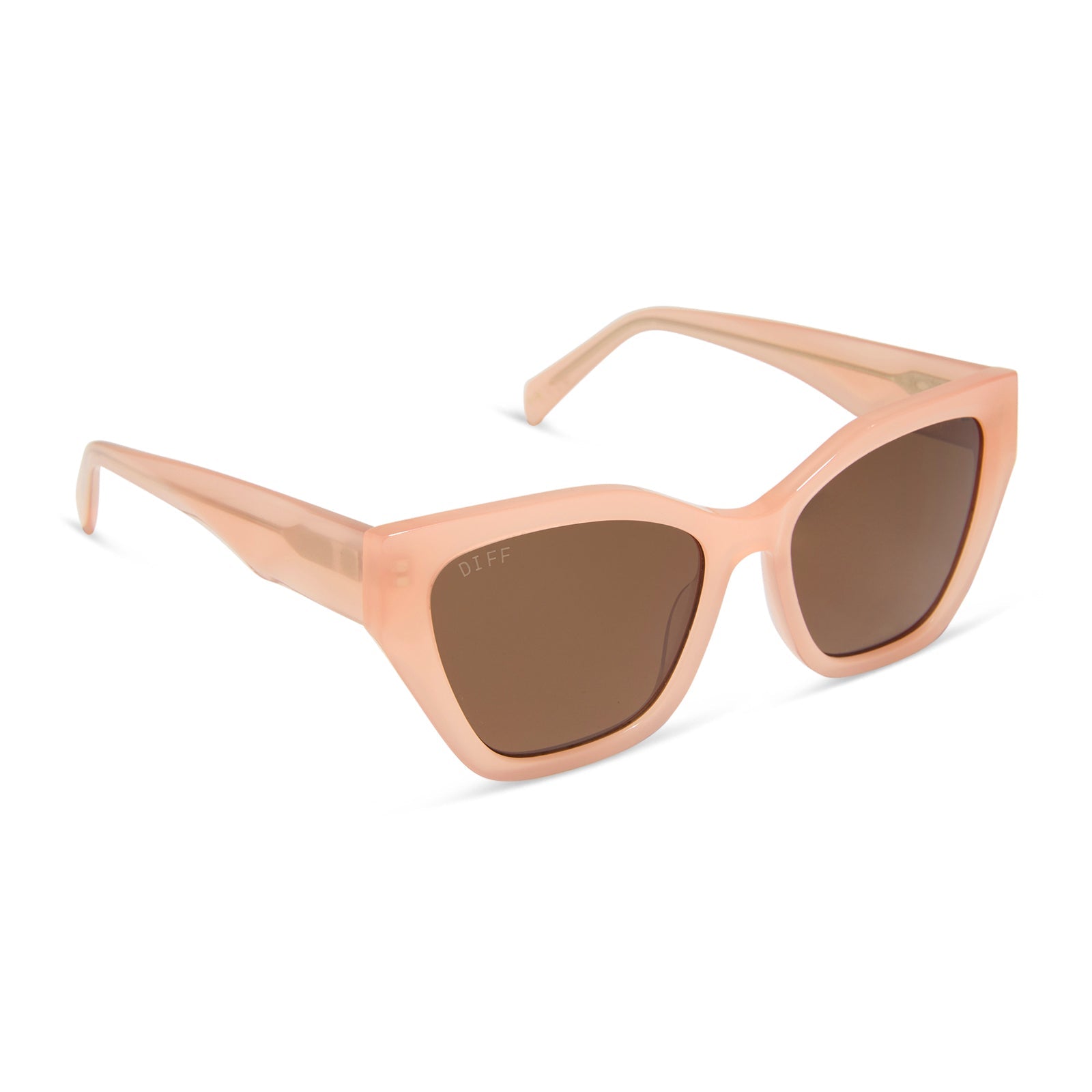 Womens | Evie Sunglasses | Peach | Brown Polarized Lenses