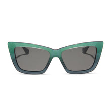 Womens | Elphaba Emerald Sunglasses | Enchanting Emerald To Black | Shadowy Grey Lenses