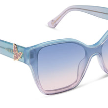 Womens | Glinda Upland Butterfly Sunglasses | Iridescent Pastel Blue | Lavender/Opalescent Gradient Pink Lenses