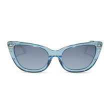 Womens | Cinderella Sunglasses | Blue Crystal Glitter | Blue Dust Gradient Polarized Lenses