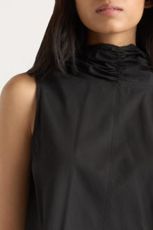 Arya | Dominika Drape Scarf-Neck Blouse in Size Small