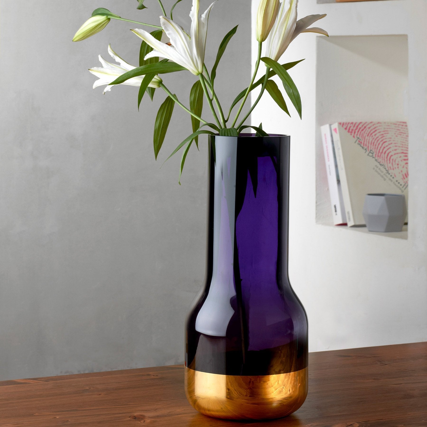 Contour Vase - Tall | Purple/Gold