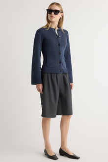 Jess | Eames Organic Cotton-Wool Button Cardigan in Size Small