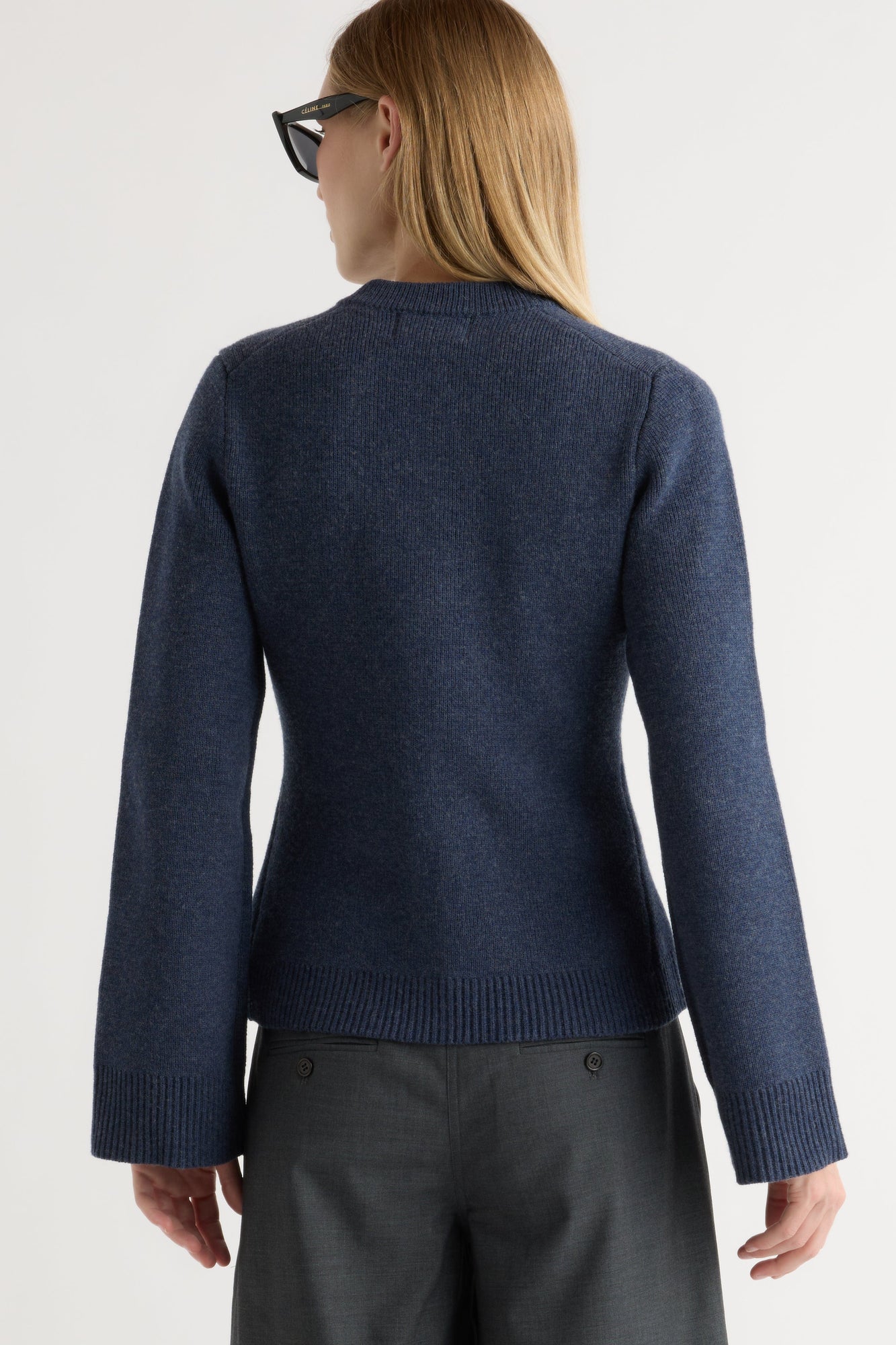Jess | Eames Organic Cotton-Wool Button Cardigan in Size Small