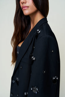 Womens | Embellished Oversized Blazer | Black