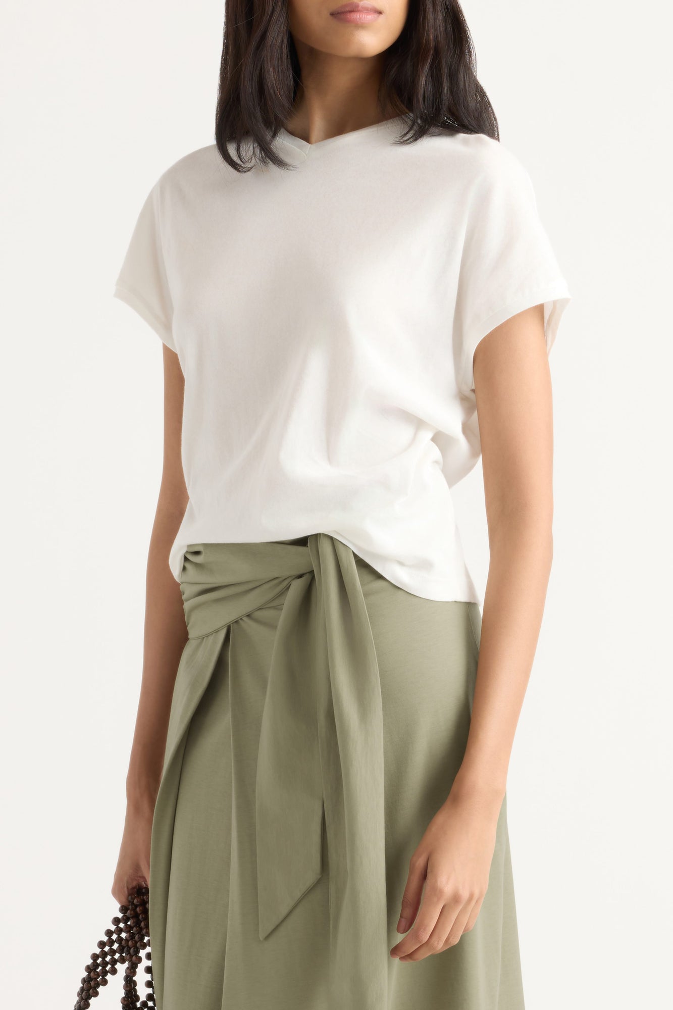 Arya | Elke Tie-Waist Maxi Skirt in Size Small