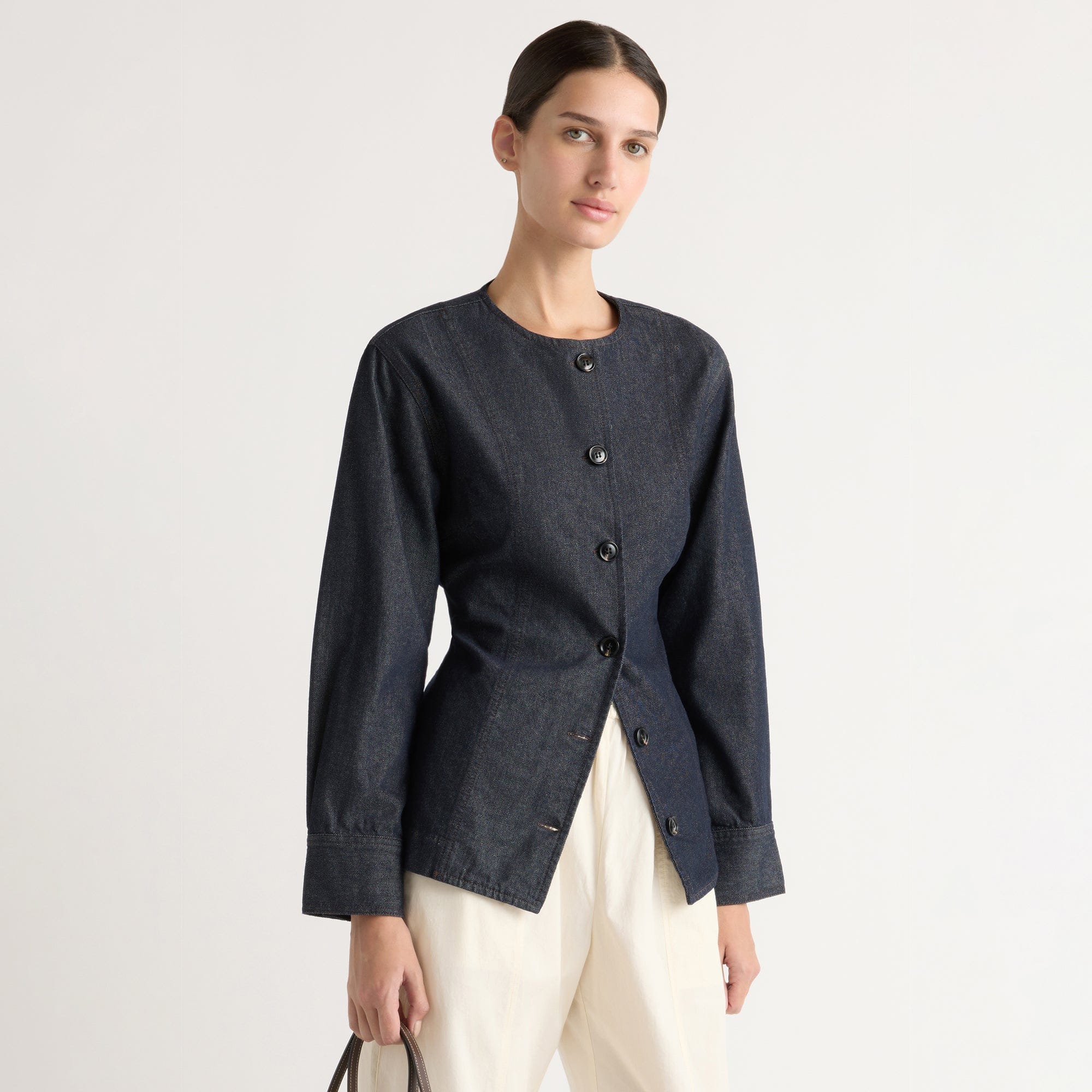 Karolina | Emerson Cinch-Waist Denim Jacket in Size Extra Small