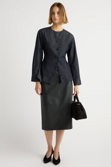 Mali | Emerson Cinch-Waist Denim Jacket in Size Small
