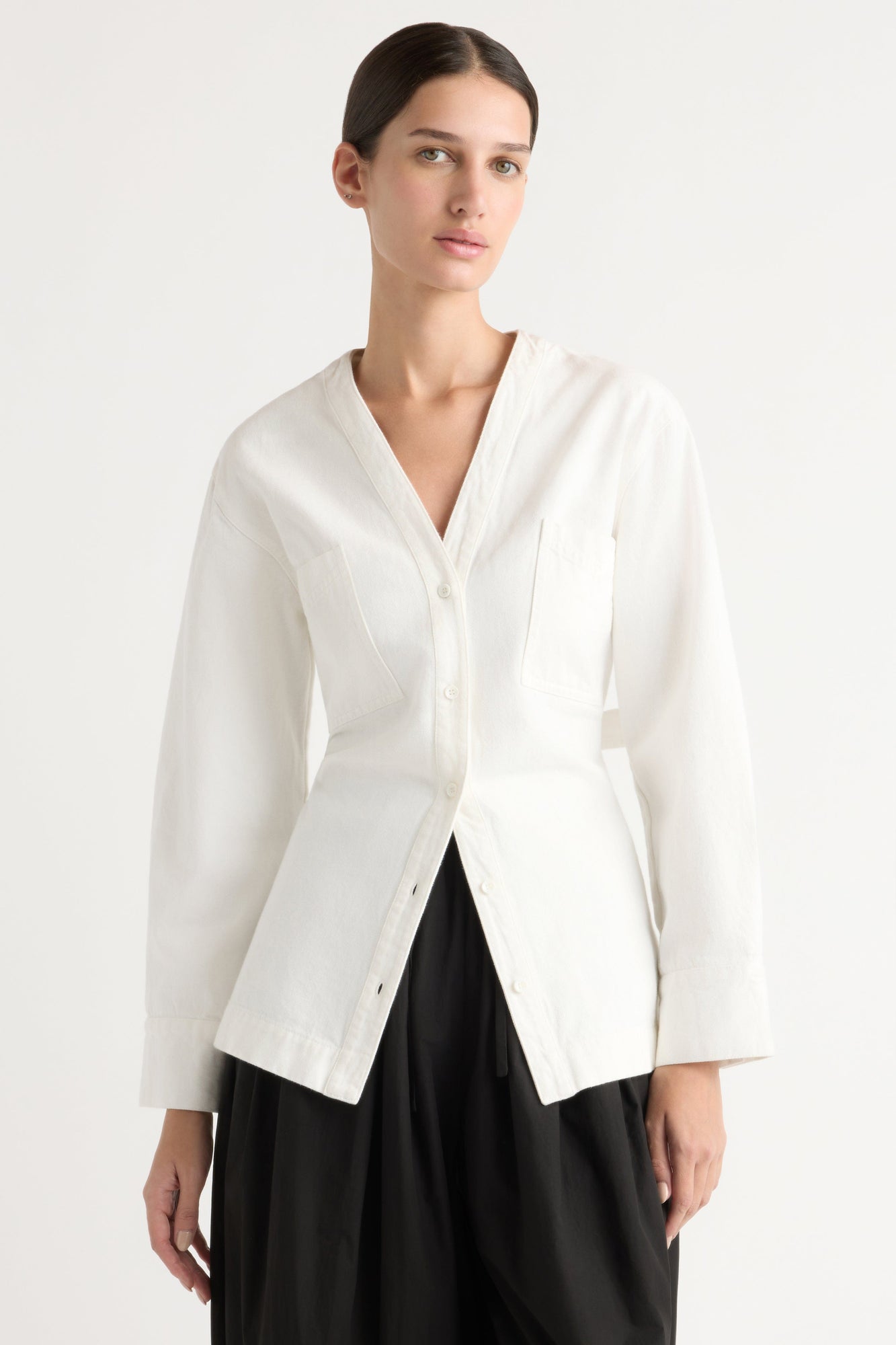 Karolina | Emmett Cinch-Waist Denim Jacket in Size Extra Small