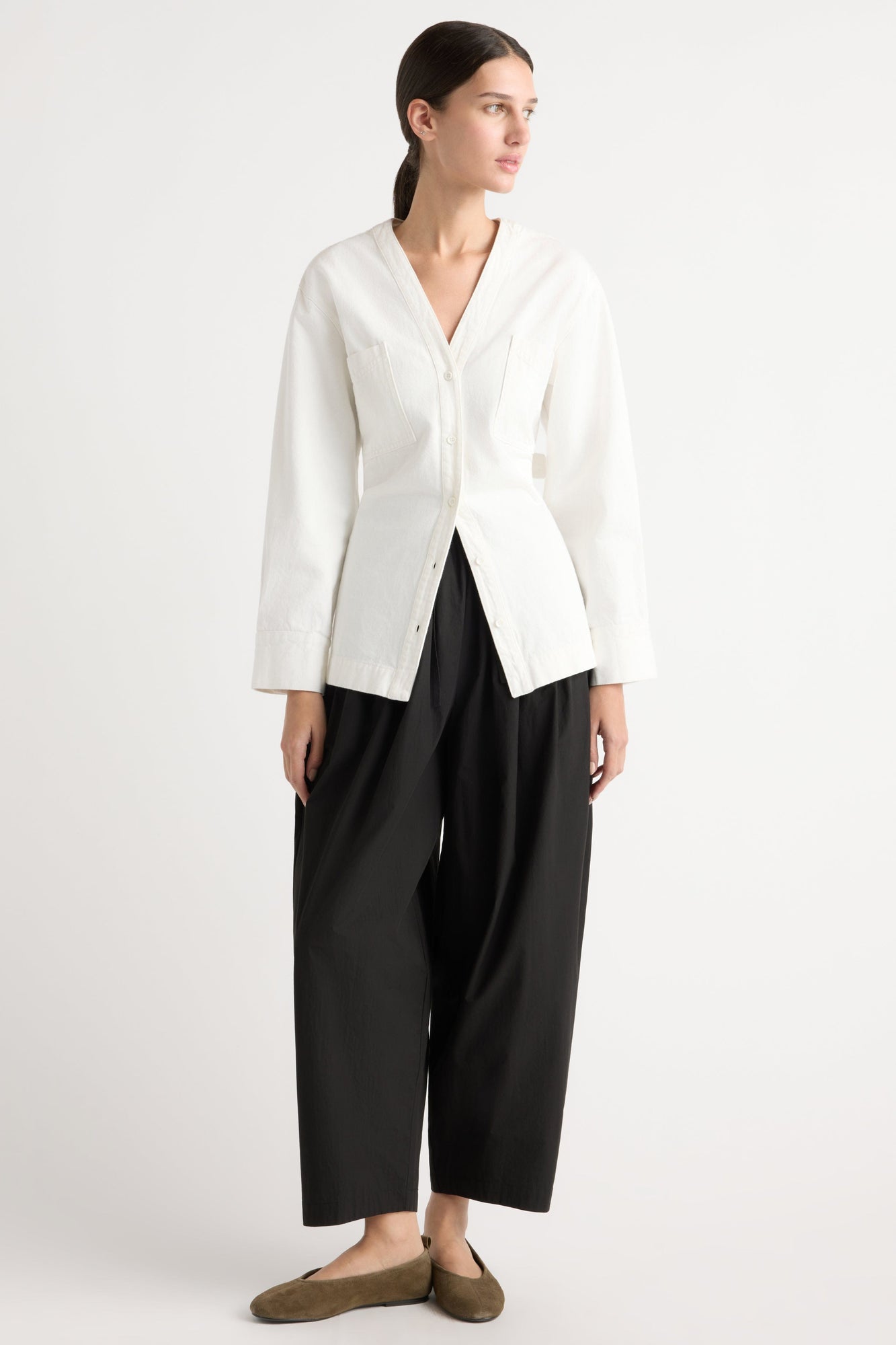 Karolina | Emmett Cinch-Waist Denim Jacket in Size Extra Small