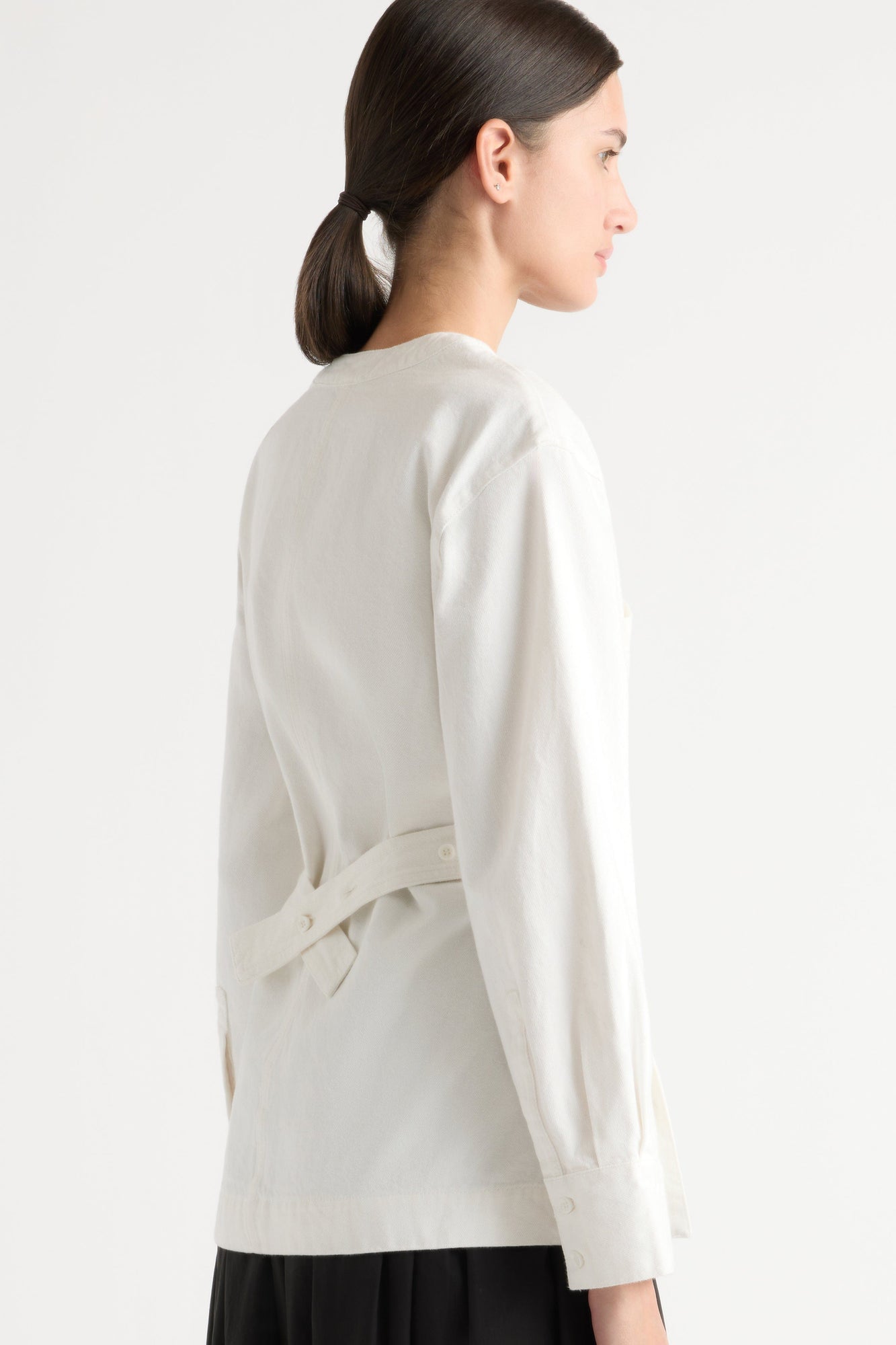 Karolina | Emmett Cinch-Waist Denim Jacket in Size Extra Small
