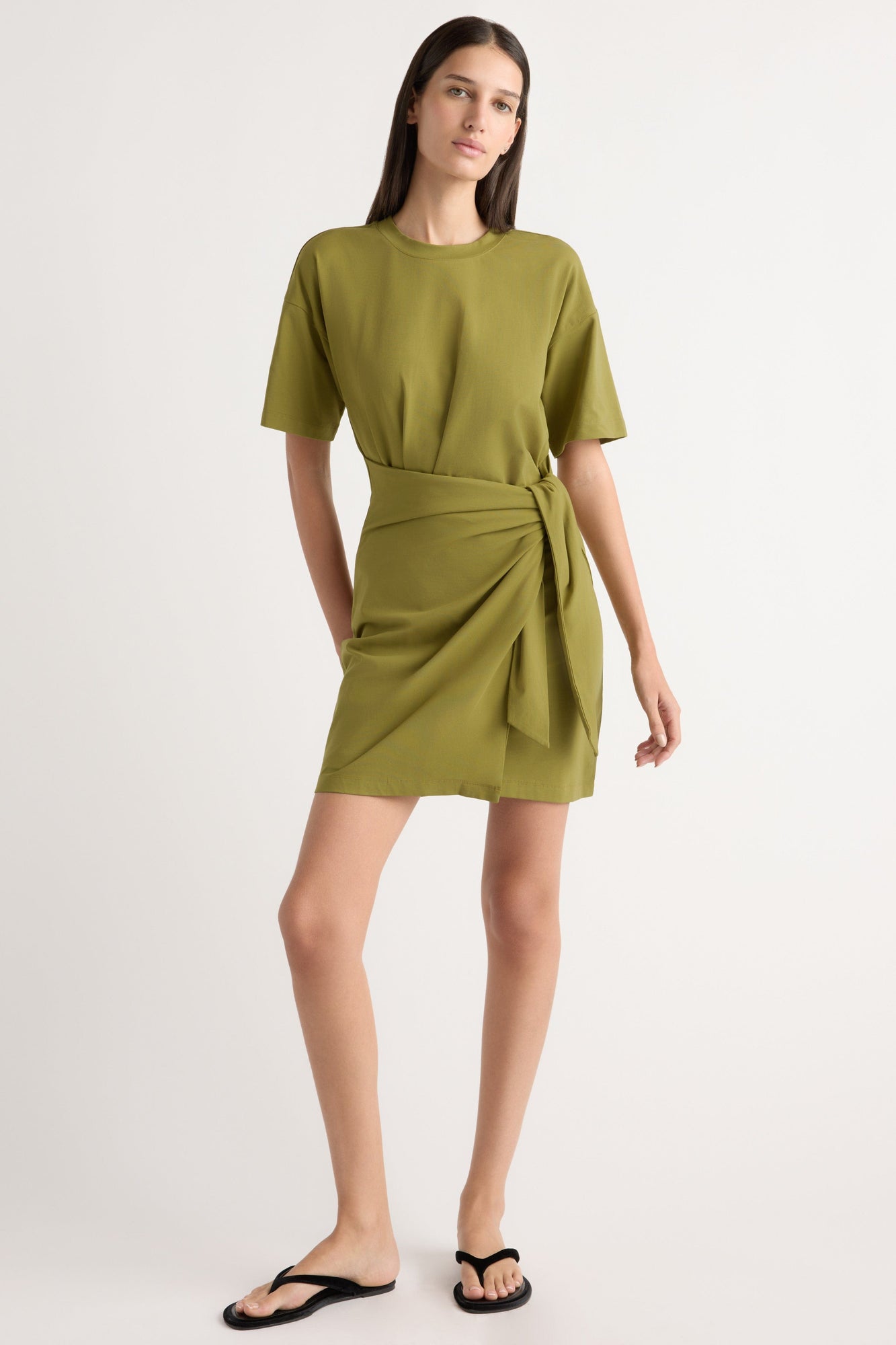 Karolina | Fallon Organic Cotton T-Shirt Wrap Dress in Size Extra Small