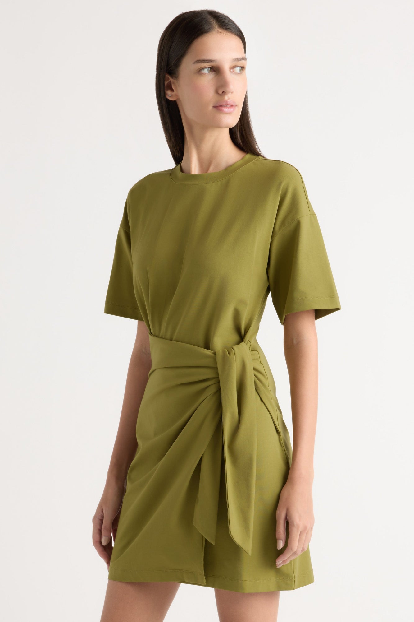 Karolina | Fallon Organic Cotton T-Shirt Wrap Dress in Size Extra Small