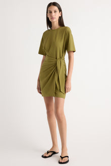 Karolina | Fallon Organic Cotton T-Shirt Wrap Dress in Size Extra Small