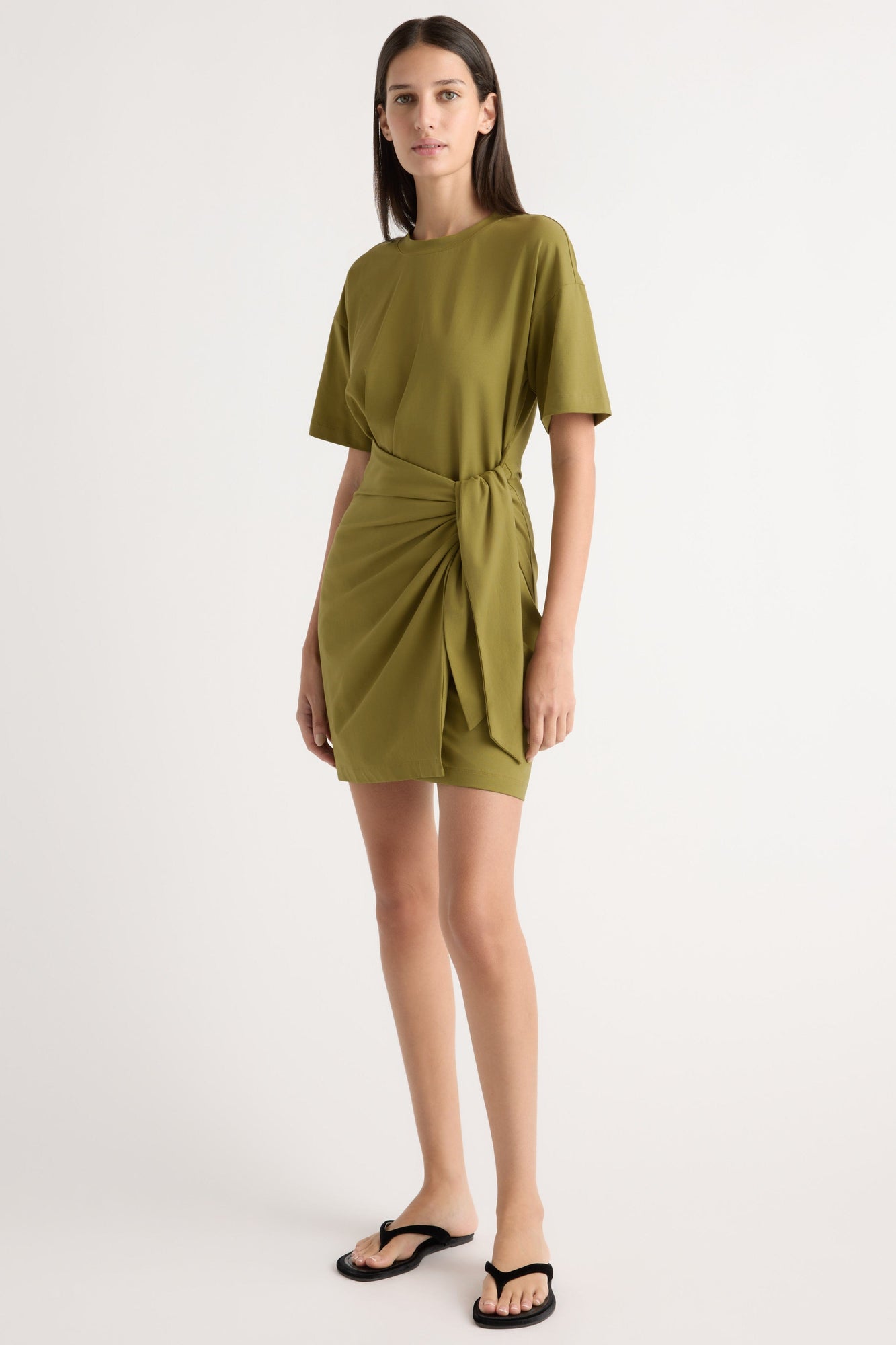 Karolina | Fallon Organic Cotton T-Shirt Wrap Dress in Size Extra Small