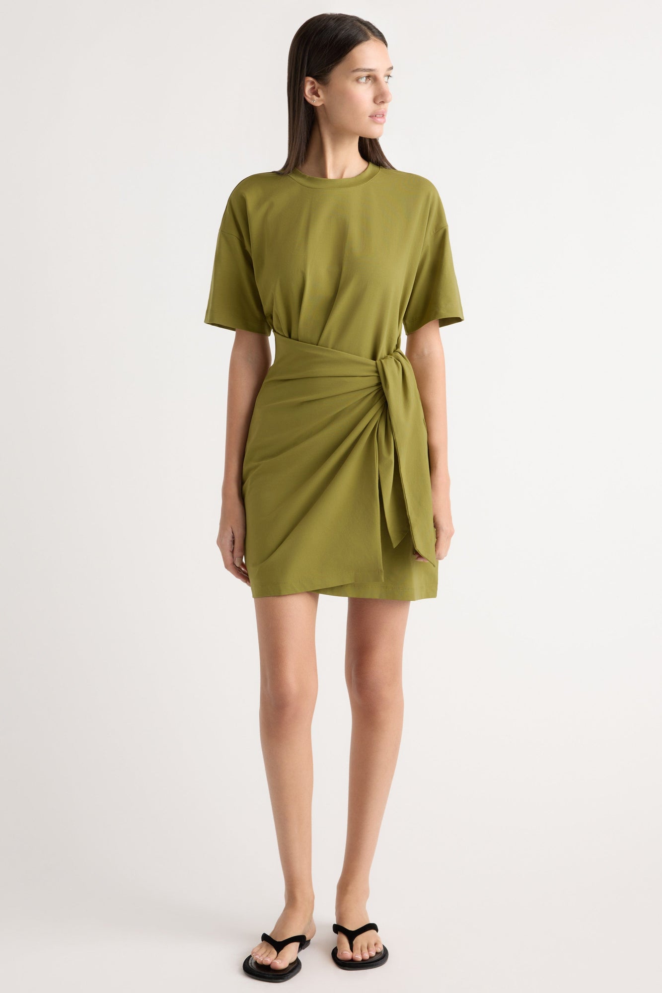 Karolina | Fallon Organic Cotton T-Shirt Wrap Dress in Size Extra Small