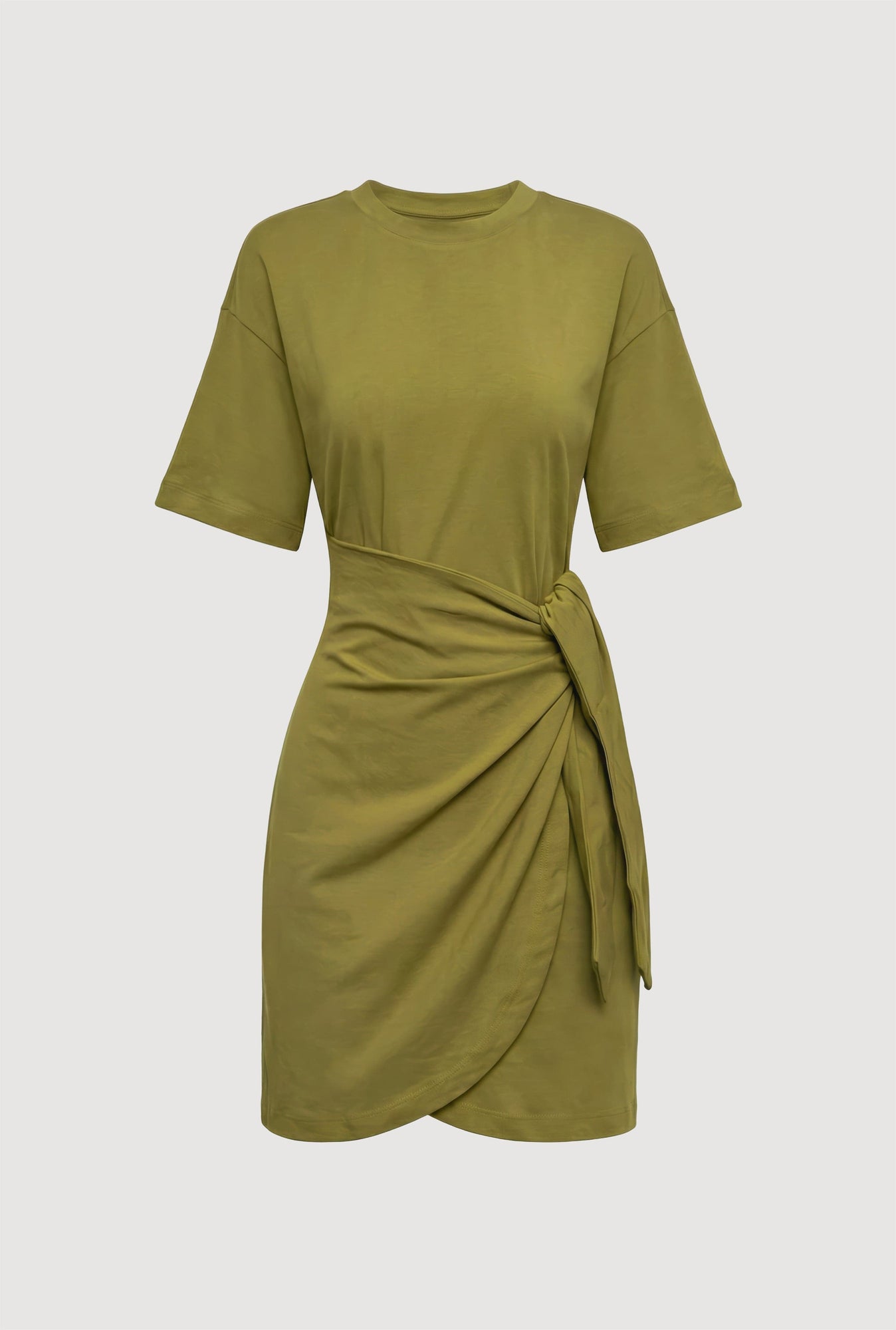Karolina | Fallon Organic Cotton T-Shirt Wrap Dress in Size Extra Small - Flat
