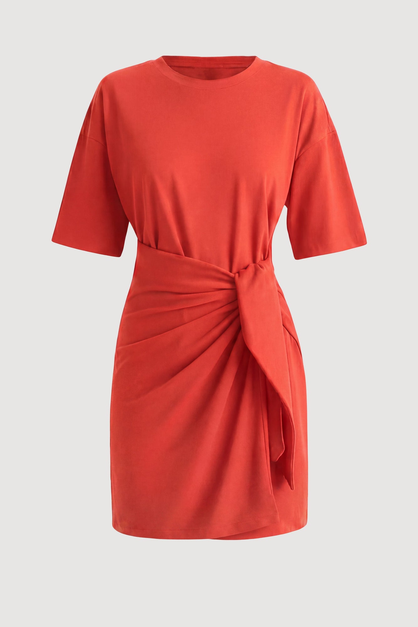 Aya | Fallon Organic Cotton T-Shirt Wrap Dress - Flat
