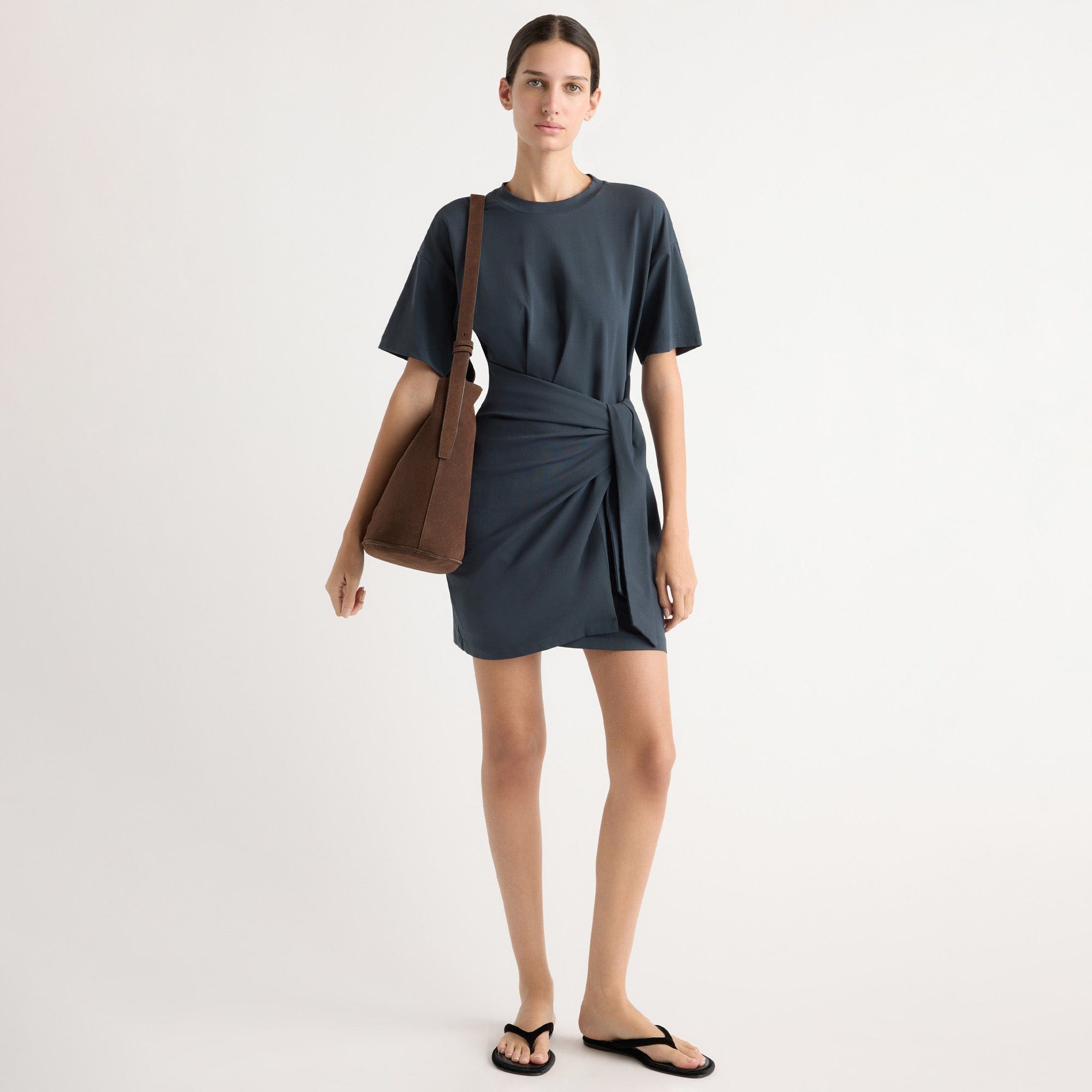 Karolina | Fallon Organic Cotton T-Shirt Wrap Dress in Size Extra Small
