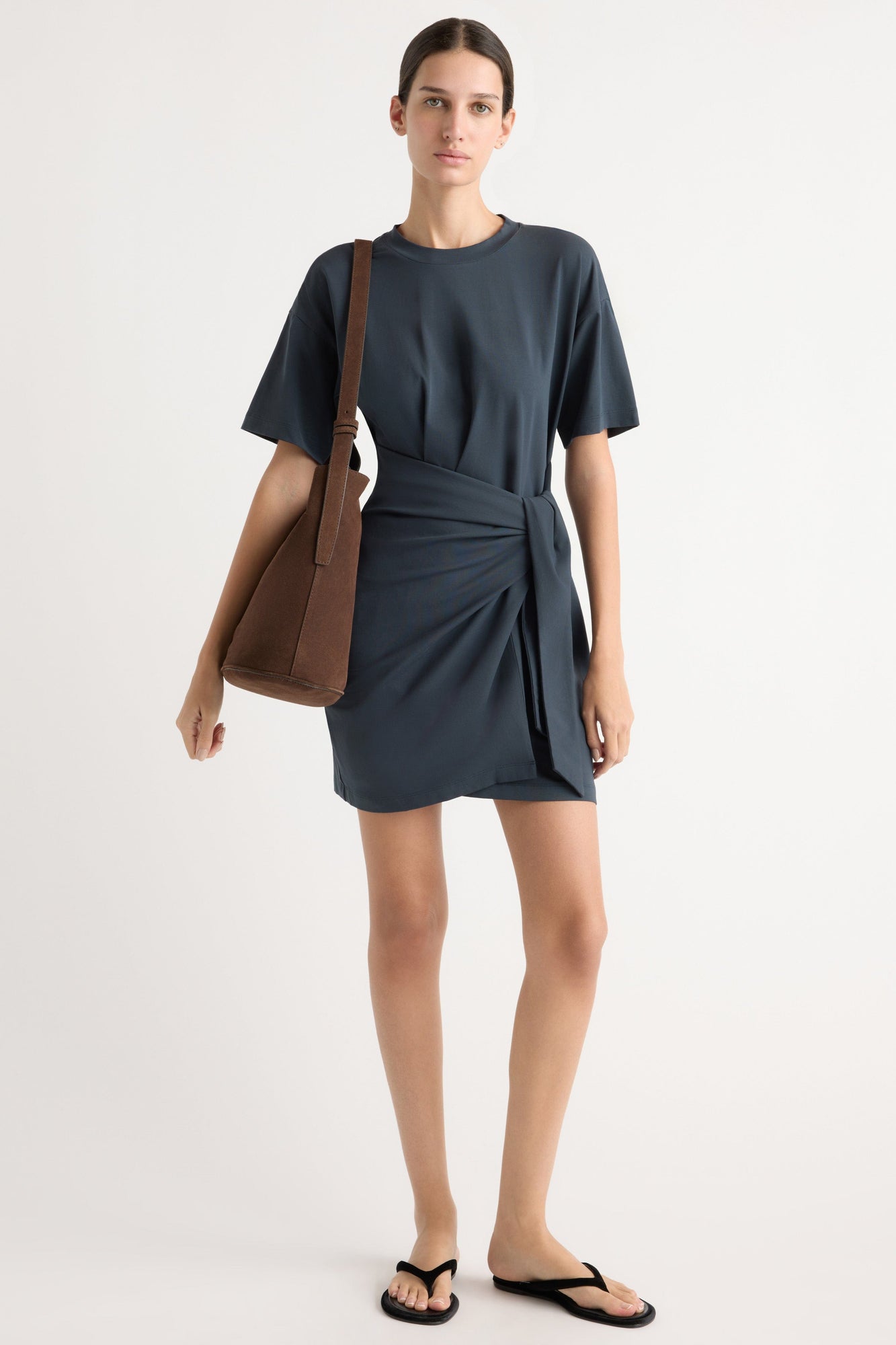 Karolina | Fallon Organic Cotton T-Shirt Wrap Dress in Size Extra Small