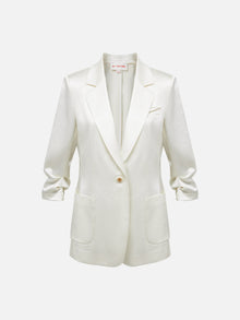 Notched Lapel Blazer | Beige