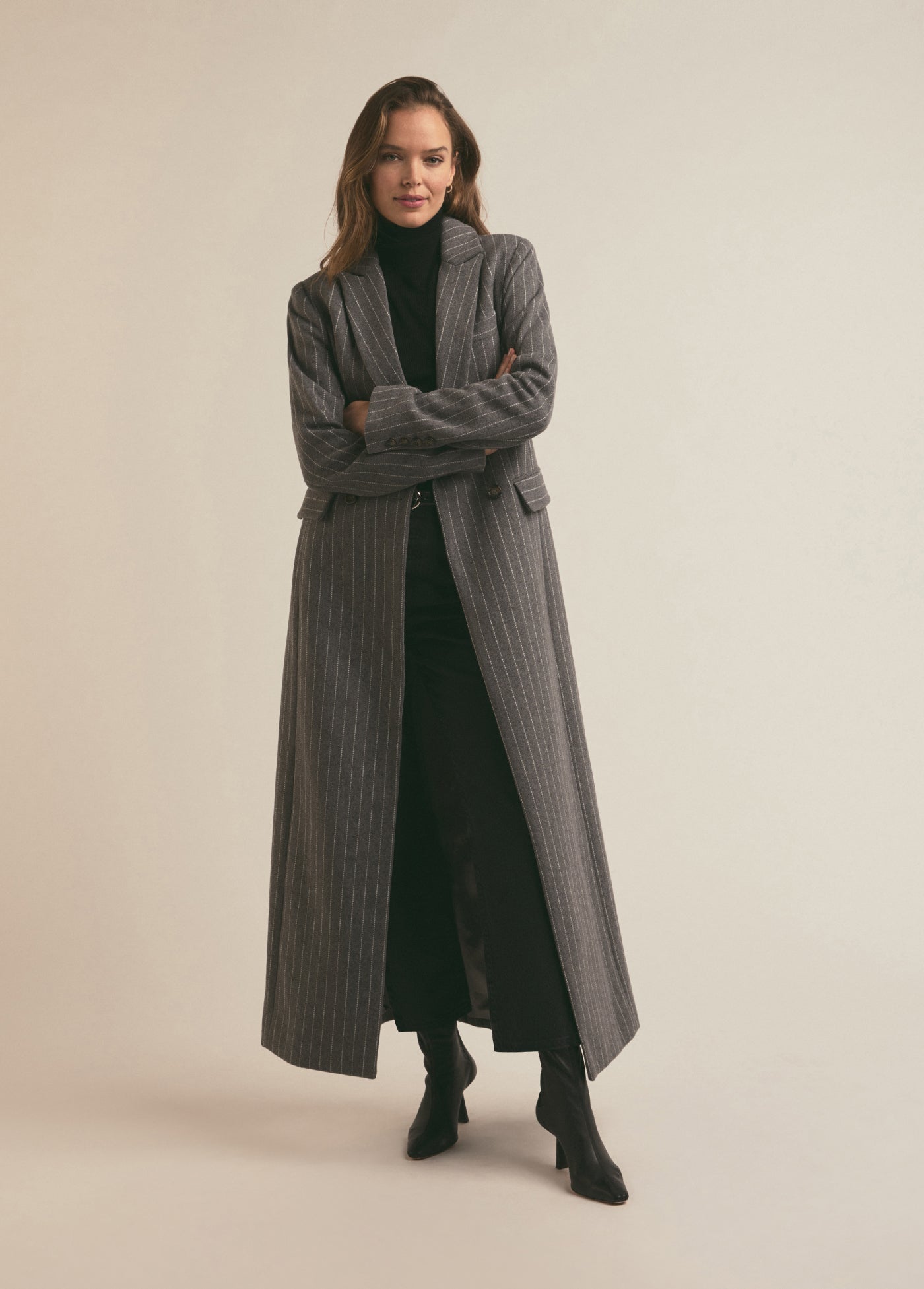 grey white pinstripe