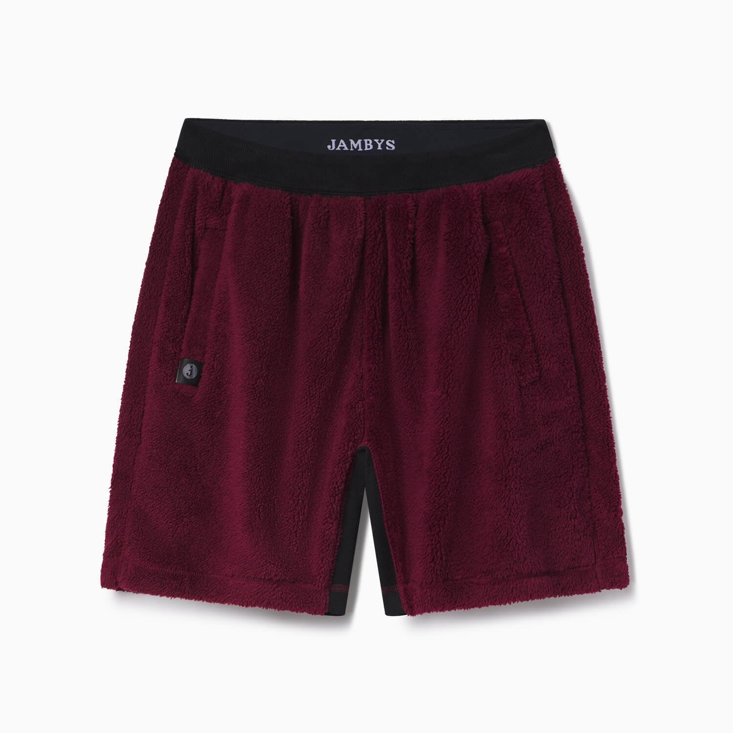 Sherpa Fleece Lounge Shorts | Cabernet/Black