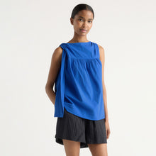 Isilda | Florence Tie-Shoulder Cotton Blouse in Size Extra Small