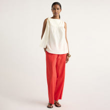 Isilda | Florence Tie-Shoulder Cotton Blouse in Size Extra Small
