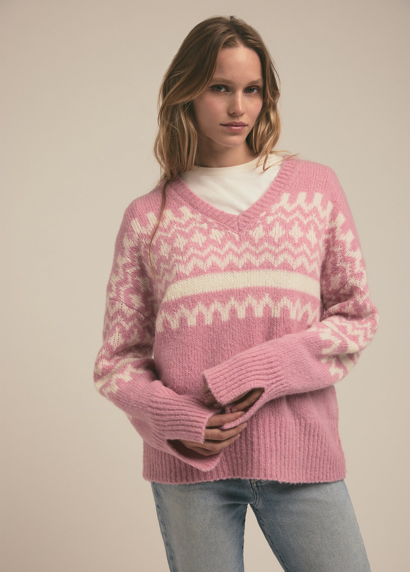 pink fairisle