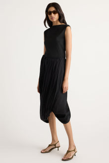 Arya  |  Freya Gathered Drape Maxi Skirt in Size Small