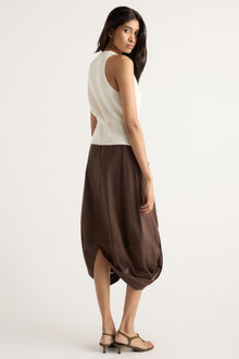 Arya | Freya Gathered Drape Maxi Skirt in Size Small