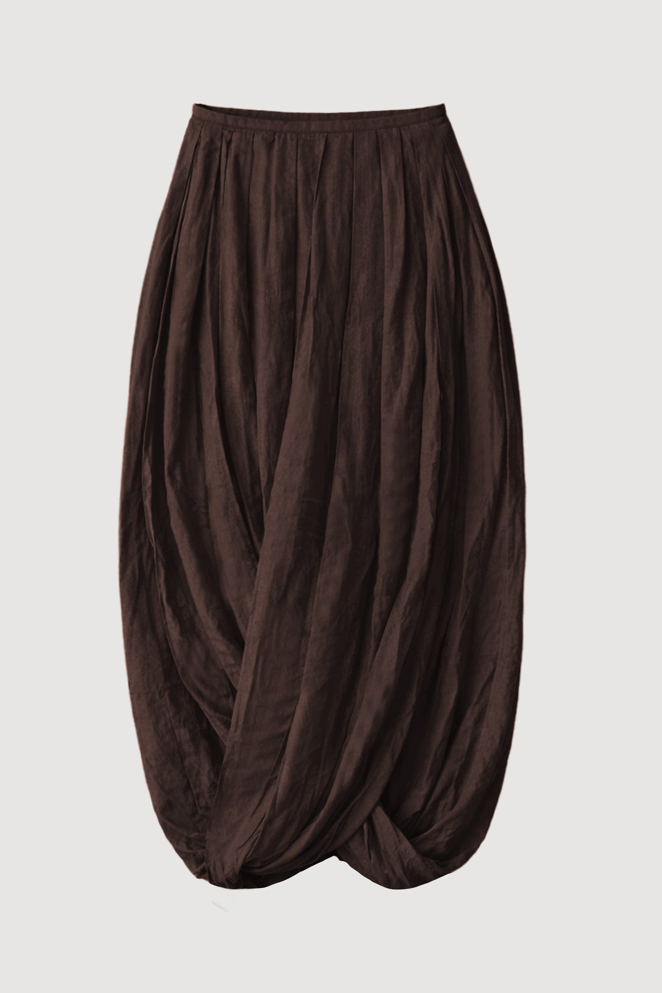 Arya | Freya Gathered Drape Maxi Skirt in Size Small - Flat