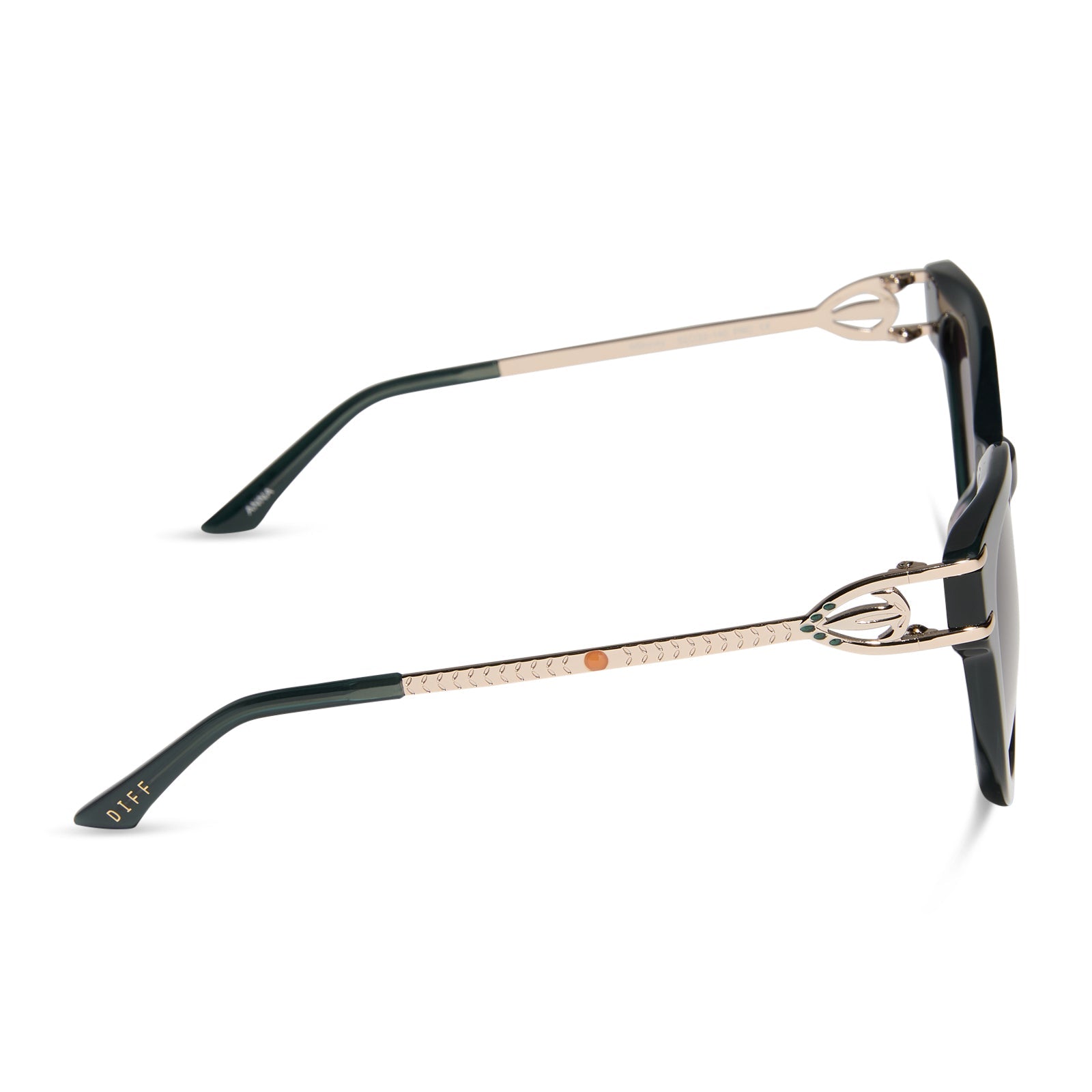 Womens | Anna Sunglasses | Rich Emerald | Royal Purple Gradient Lenses
